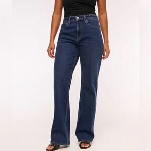 Abercrombie & Fitch The 90s Relaxed High Rise Jeans Size 0 Long Blue Classic